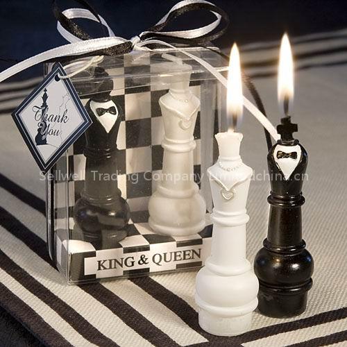 Royal Love Chess Piece Candle Favors