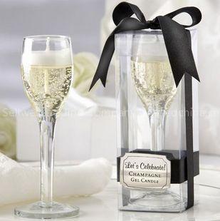 Let's Celebrate Champagne Flute Gel Candle