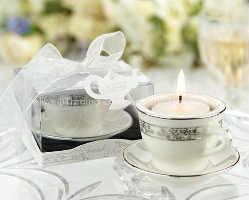 Platinum coffee cup candles