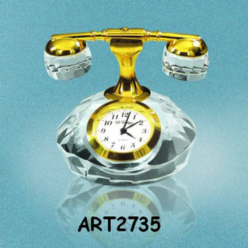 Crystal Telephone Clock