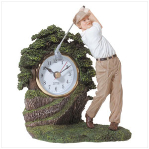 Canada Golfer Statue Clock