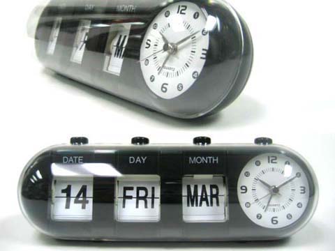 Hong Kong Tube Alarm Flip Clock With Calendar