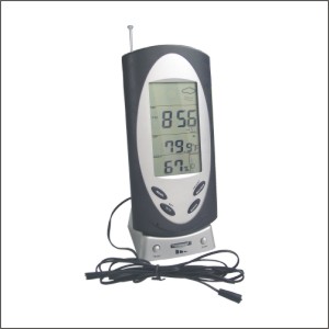 Hong Kong Desktop Thermo Clock With FM Scanner Radio Base