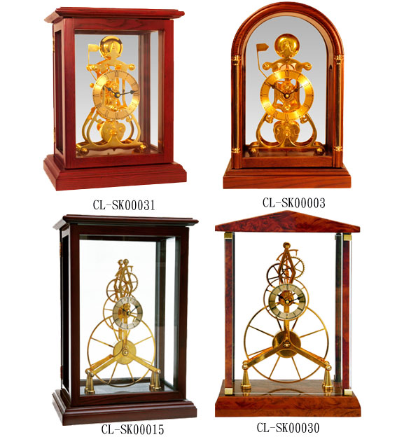 Taiwan Table Clock, Skeleton Clock