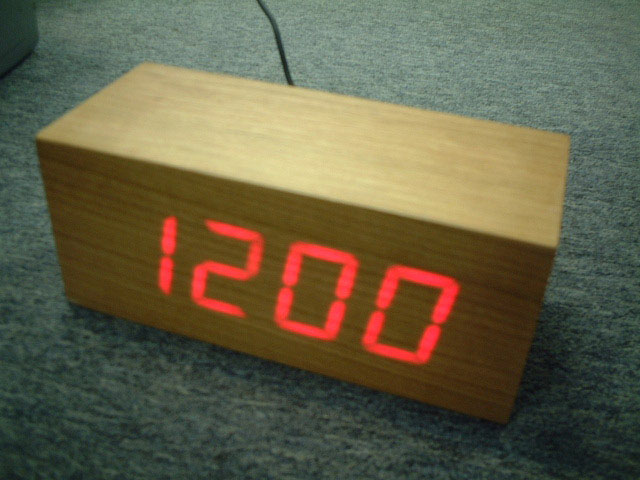 Hong Kong LED Wooden Clock