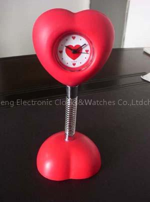 table clock,red spunge clock