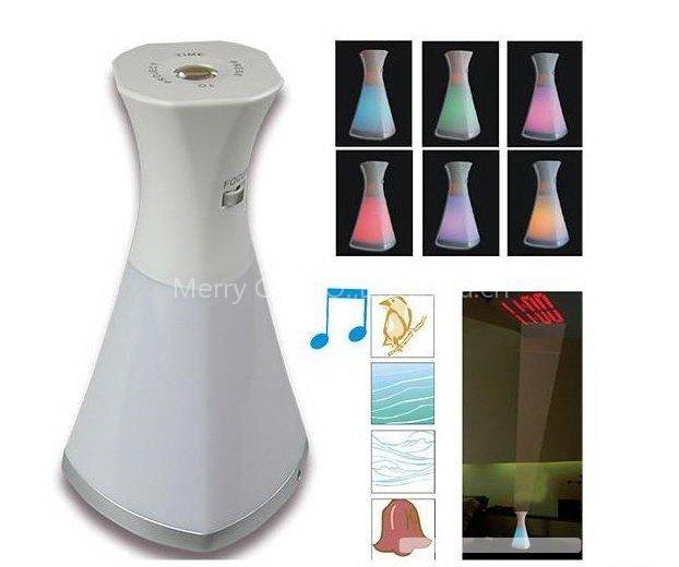 LED Music Colorful Projection Clock Mini LCD Projection Clock