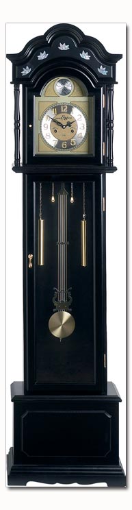 United States Edward Meyer Grandfather Clock - Black With Mother - Of- Pearl