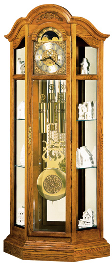 India Exquisitely Carved Antique Style Ground Clocks, 6 Feet High