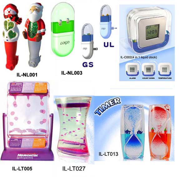 China (Mainland) Liquid Sand Timer, Liquid Night Light, Liquid Clock