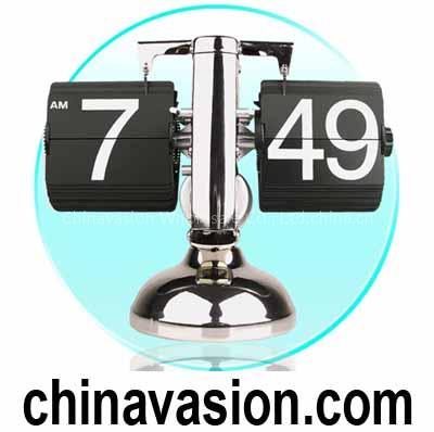 Retro Flip Down Clock - Internal Gear Operated