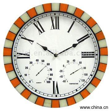 15" Mosaic Wall Weather Station Clock