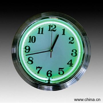 Neon Clock Lamp