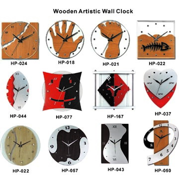 China (Mainland) Wooden Artistic Wall Clock