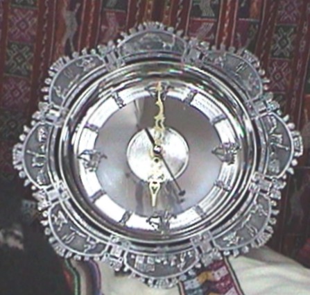 Bolivia Metallic Clock Of Wall With Bolivian Symbols
