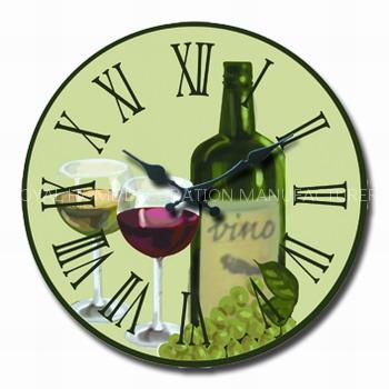Glass wall clock