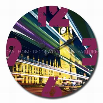 Glass wall clock/wall clocks/glass clock