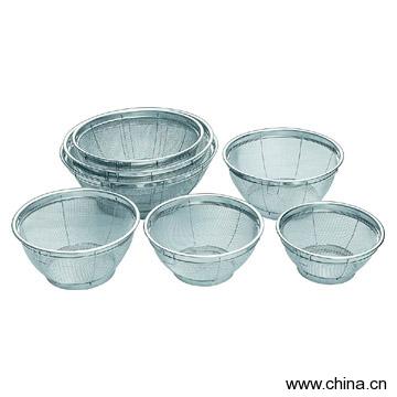 Wide Rim Wired Mesh Basket with Ring