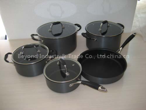 9pcs hard anodized cookware set