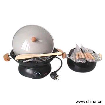 Electric Wok and Fondue Set