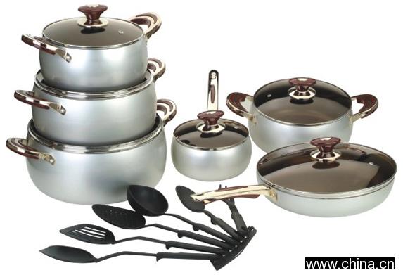 18pcs Anodized Cookware Set (Belly Shape)