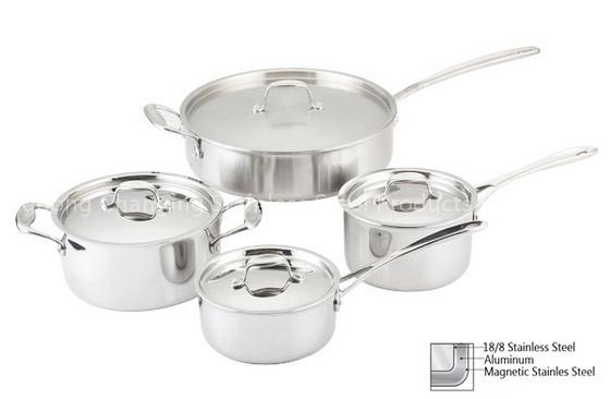 stainless steel tri-ply cookware