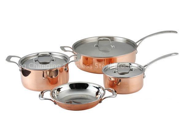 copper tri-ply cookware