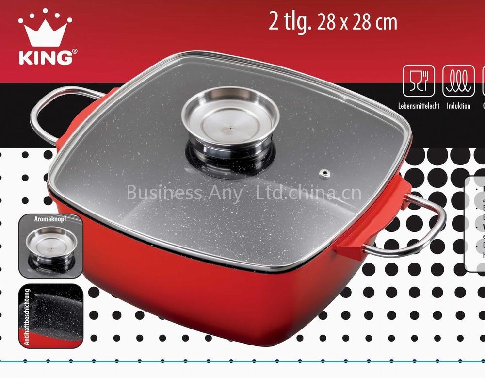 square casserole; casserole; doutch oven;sauce pot