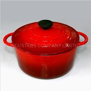 Enameled Cast Iron Covered Casserole