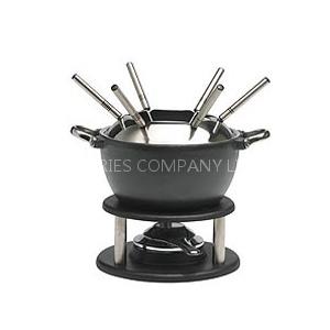 cast iron fondue pot