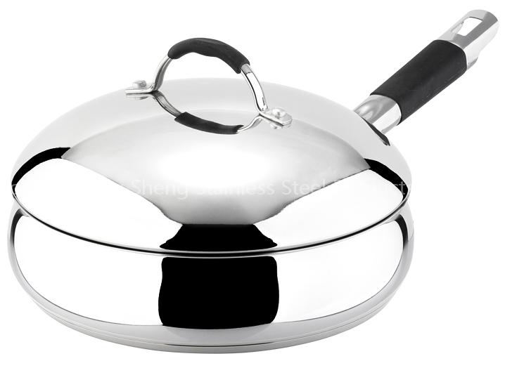 stainless steel frying pan