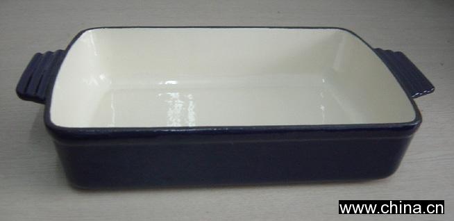 Cast Iron Enamel Dish Pan