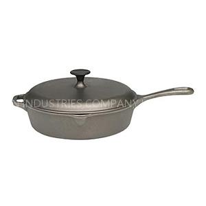 Cast iron skillet, saute pan with lid