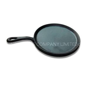 Round pre seasoned cast iron griddle, crepe pan