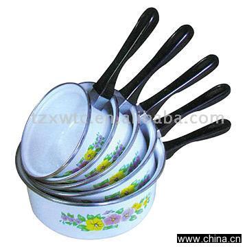 5pc Enamel Saucepan Set