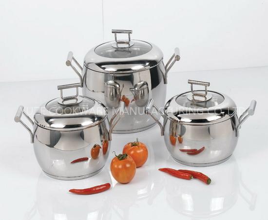 YUZE stock pot - apple shape -stainless steel