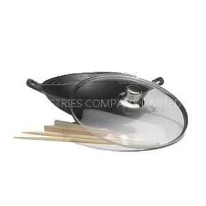 Cast iron wok set