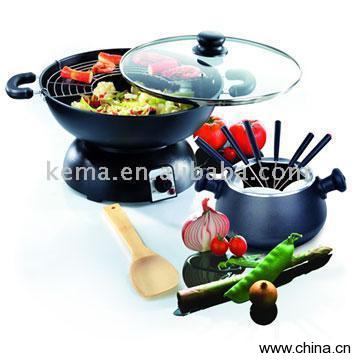 Electric Wok & Fondue Set