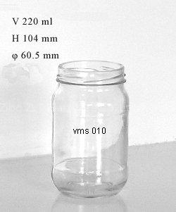 220ml glass container