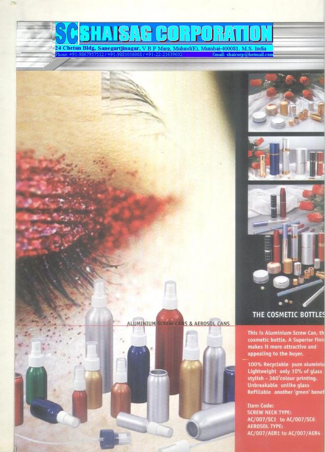 India Aluminium Spray Bottles