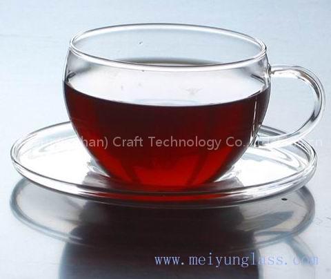 glass cup with handles