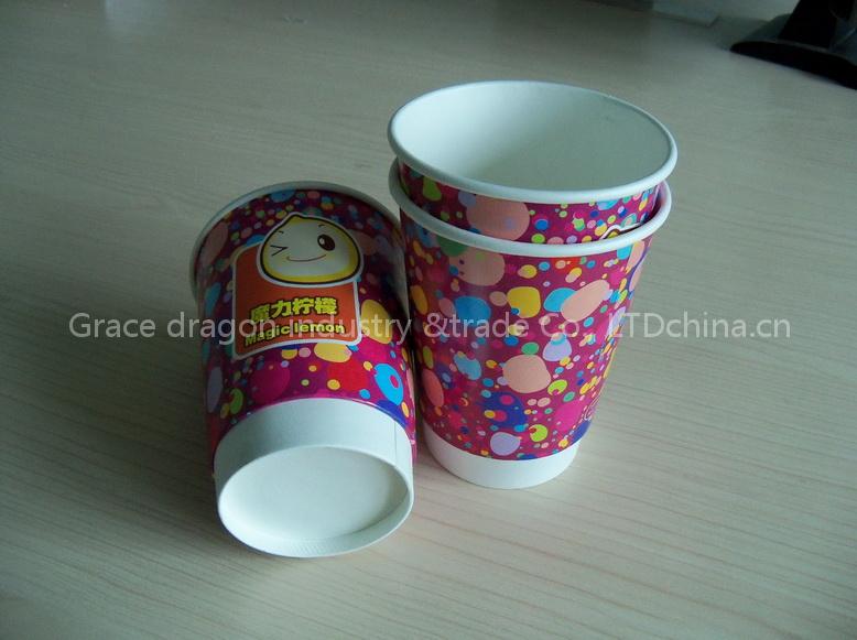 Double corrugated papetr coffee cup