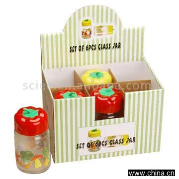 9 Piece Glass Storage Jar Set