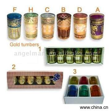 Golden Electro-Plated Glass