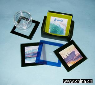 Glass Coaster Photo Frame