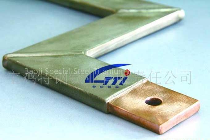 titanium clad copper bar