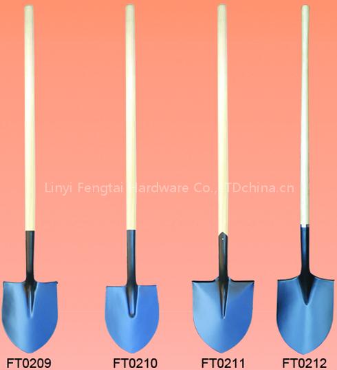 Shovel with Short Wooden Handle(s514/s518)