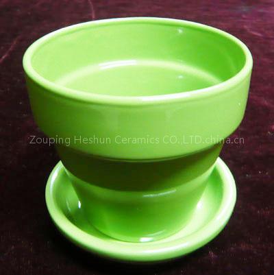 Stoneware flower pot with various color available