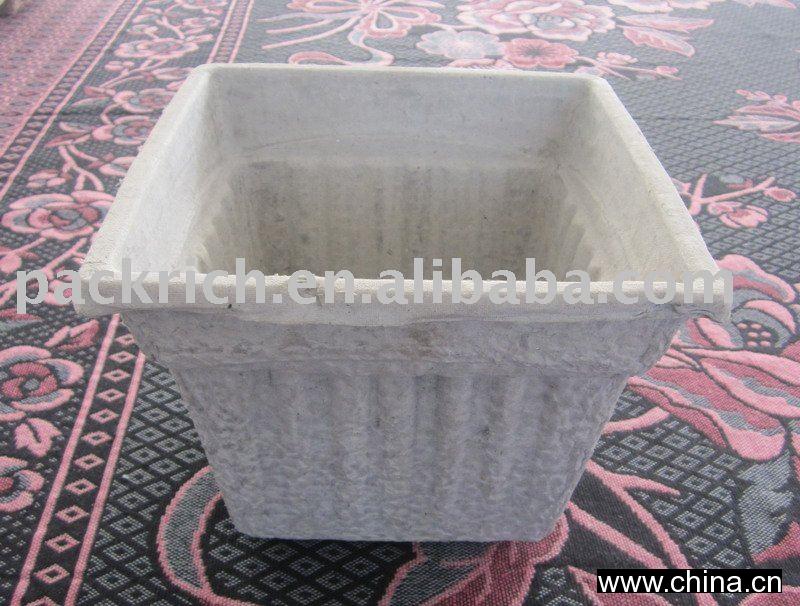 Pulp flower pot (disposable tray)