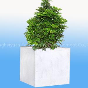 Square fibreglass planter